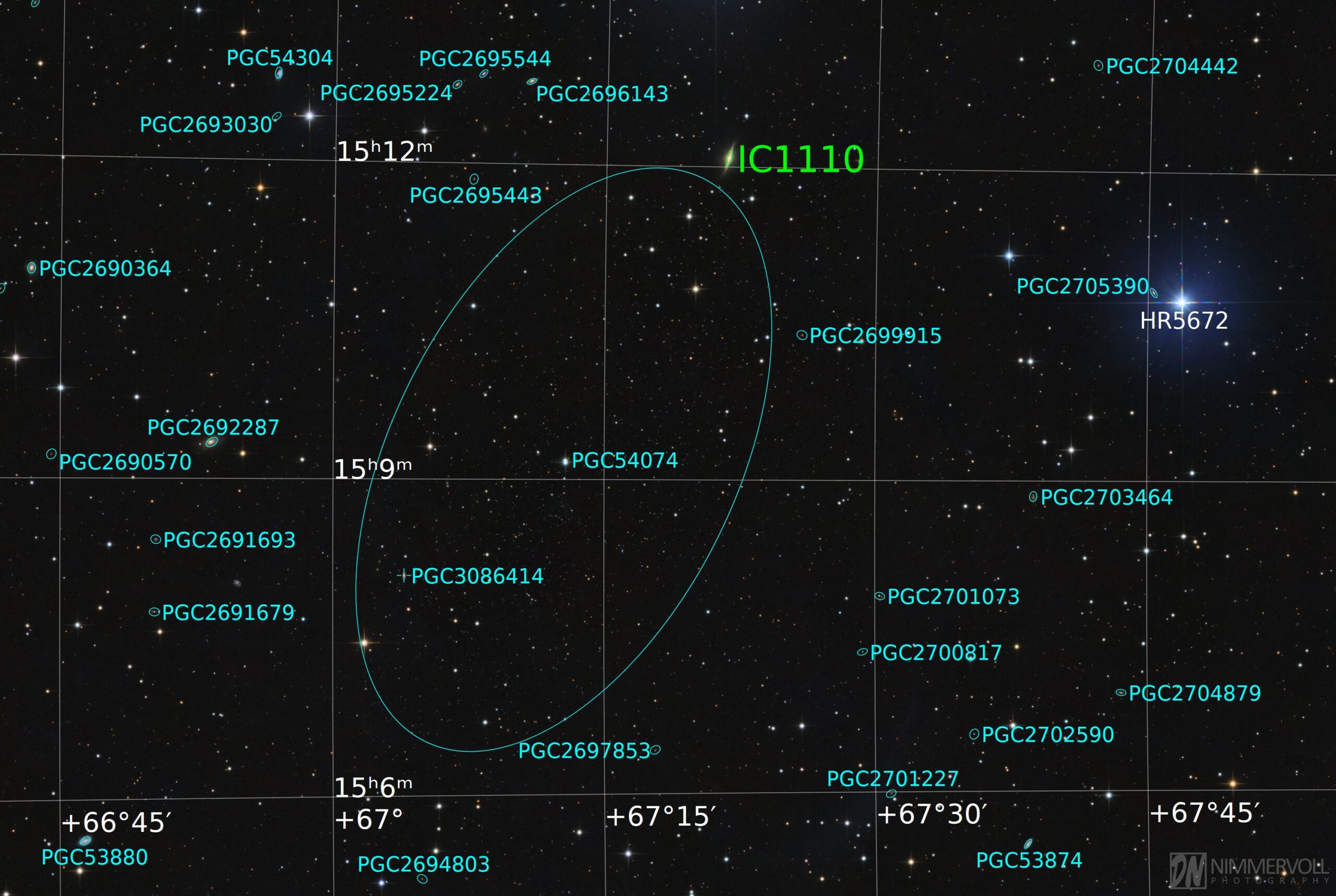 Bereich von IC 1110 beschriftet