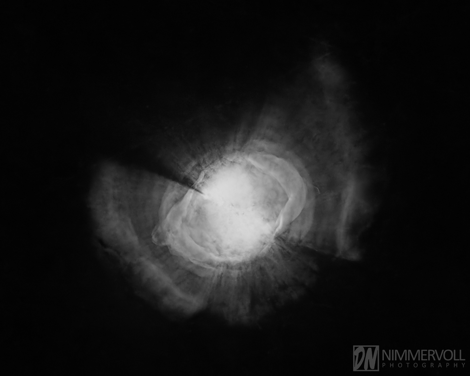 Messier 27 – ionisierte Sauerstoff III Linie – Sterne wurden entfernt