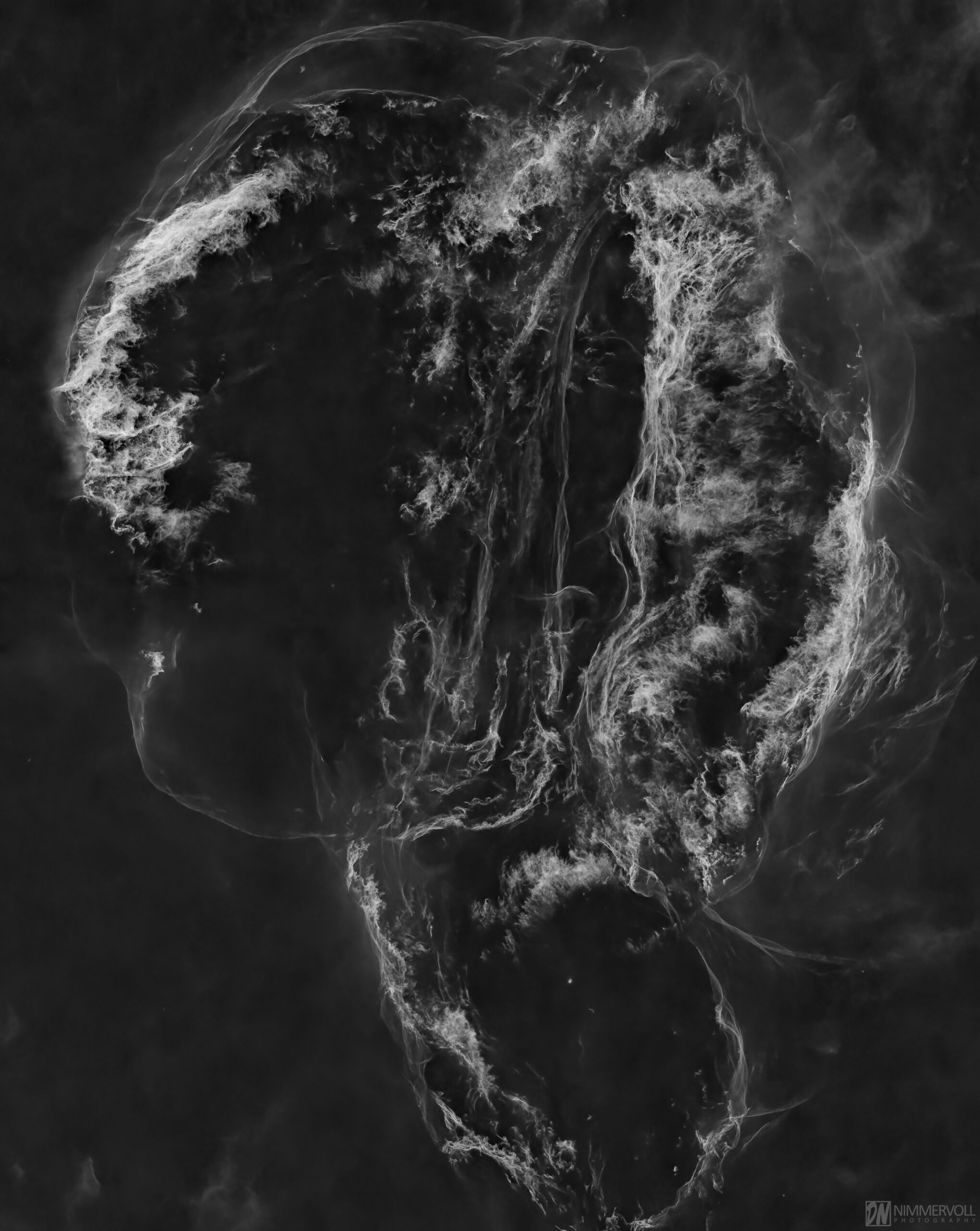 Cirrusnebel H-Alpha - Sterne entfernt