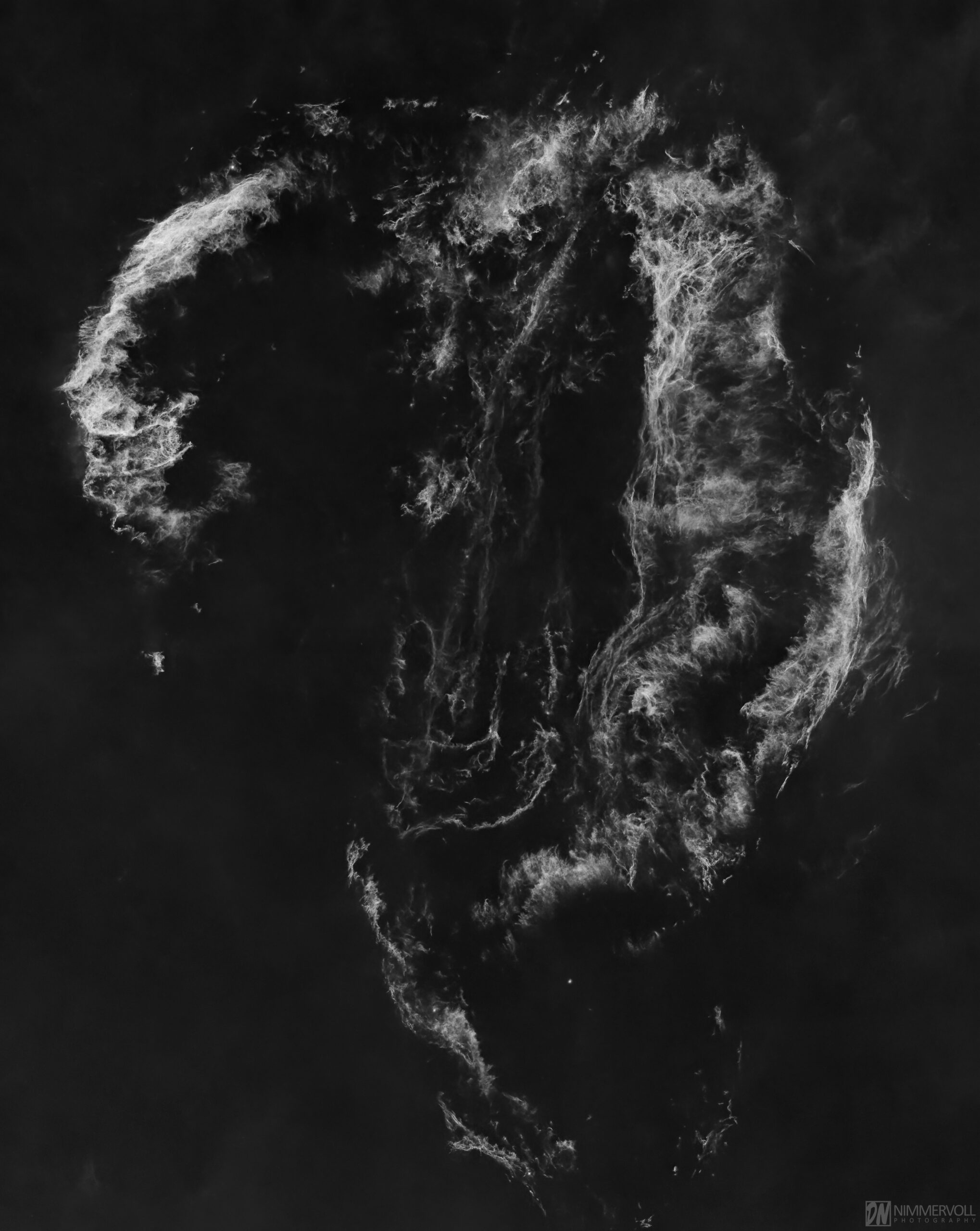 Cirrusnebel S-II - Sterne entfernt