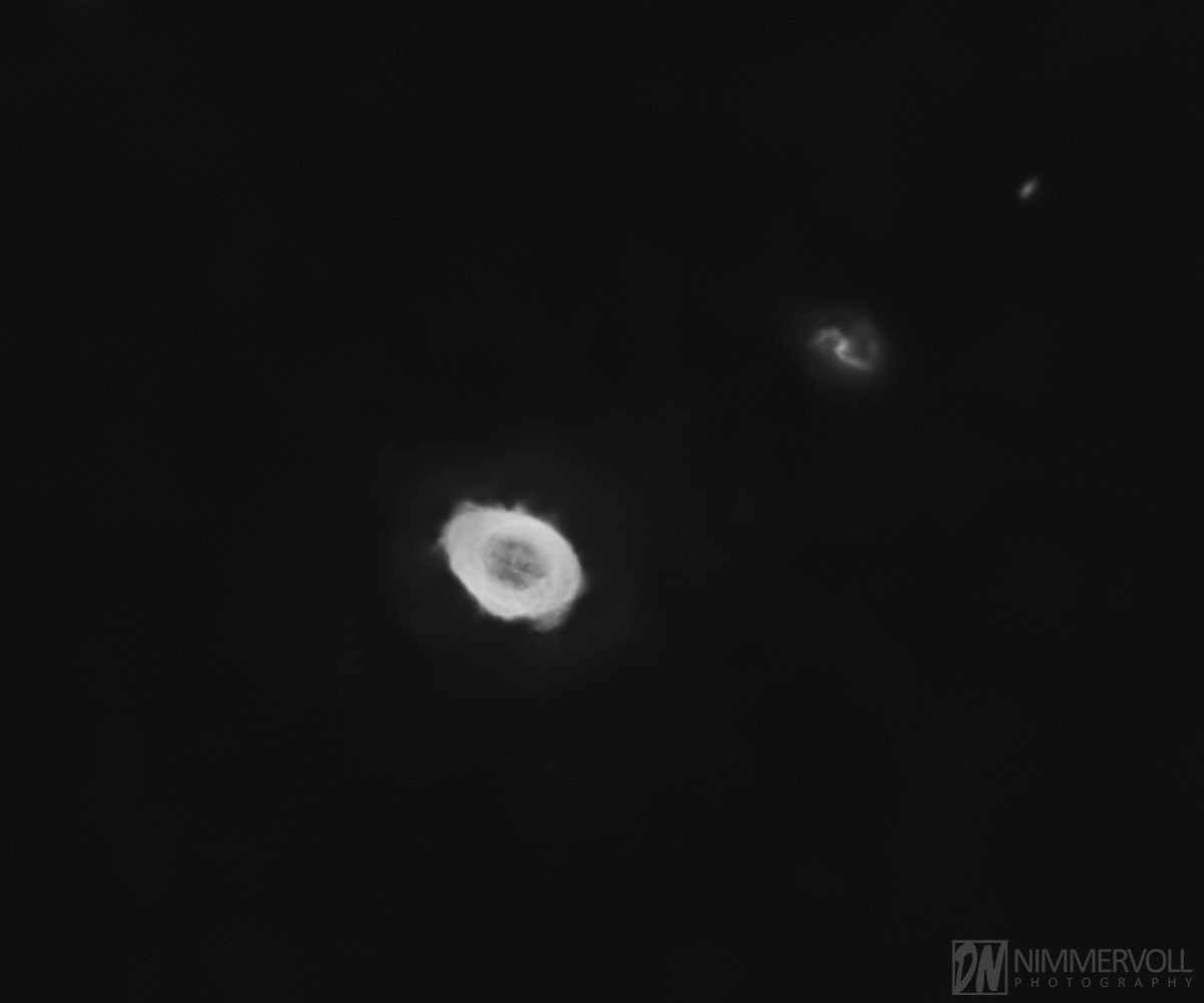 Messier 57 – ionisierte Argon III Linie – Sterne wurden entfernt