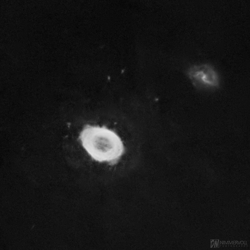 Messier 57 – ionisierte Argon III Linie – Sterne wurden entfernt