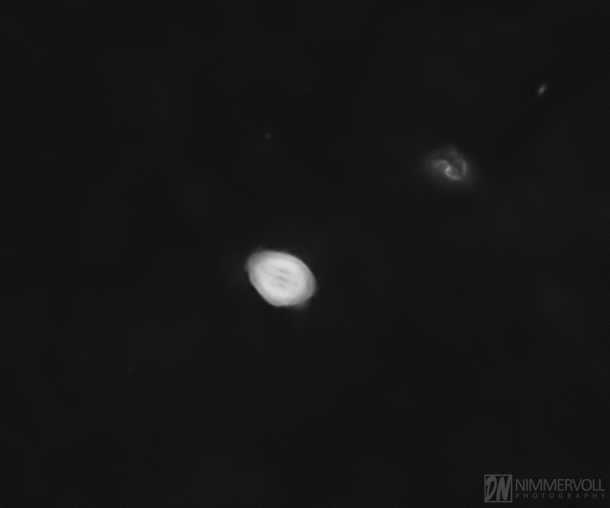 Messier 57 – ionisierte Helium II Linie – Sterne wurden entfernt