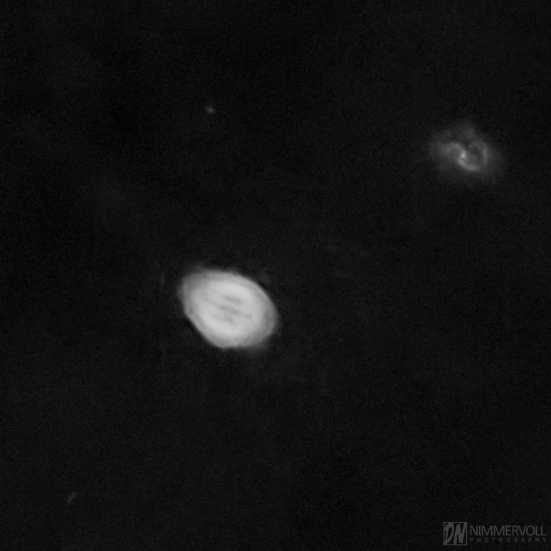Messier 57 – ionisierte Helium II Linie – Sterne wurden entfernt